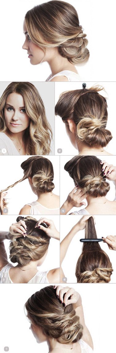Pinned-Up Bun Hairstyle