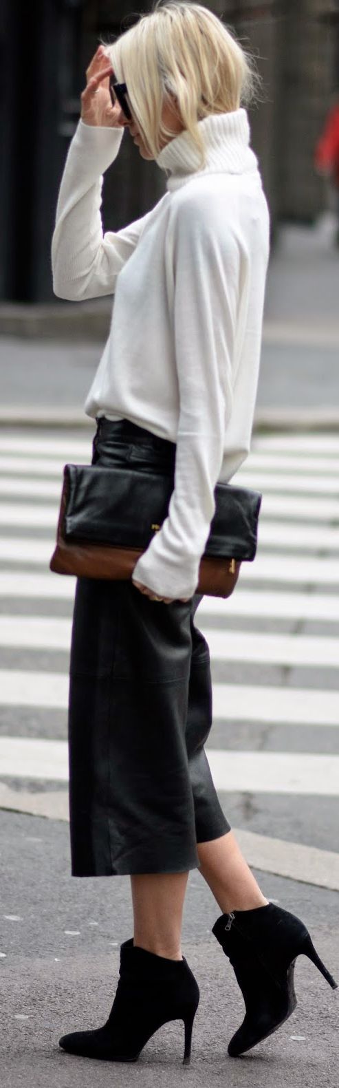 Sweater and Black Culottes