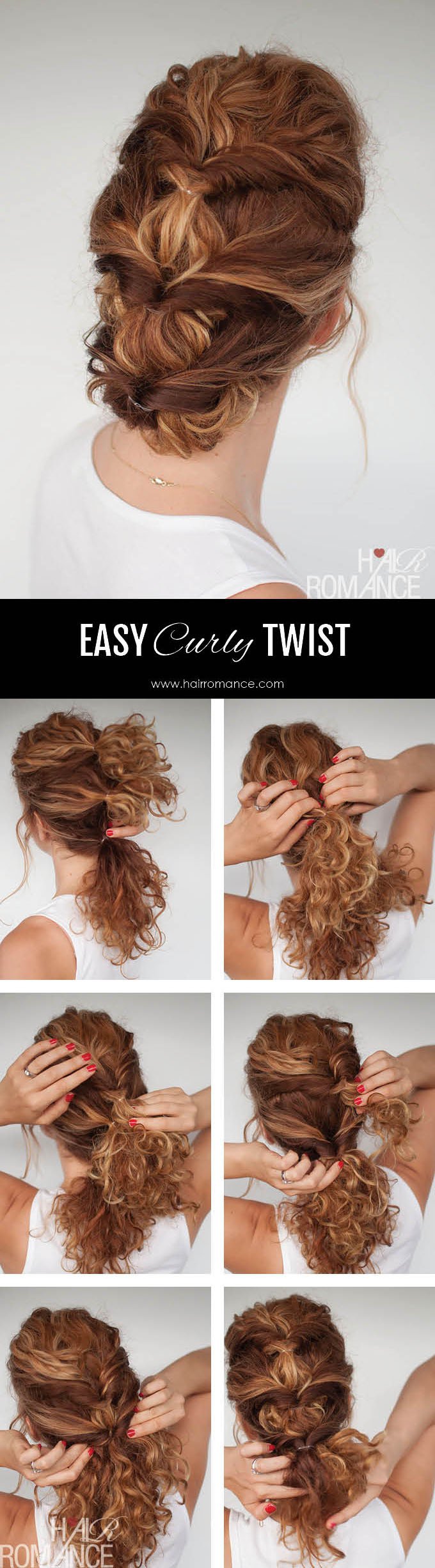 Twisted Updo for Curly Hair