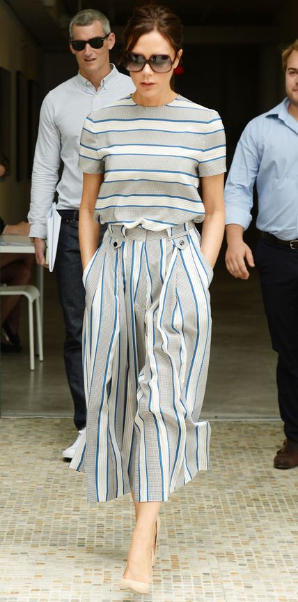 Victoria Beckham Striped Culottes
