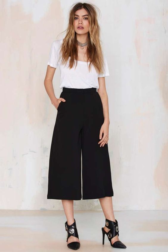 White Top and Culottes