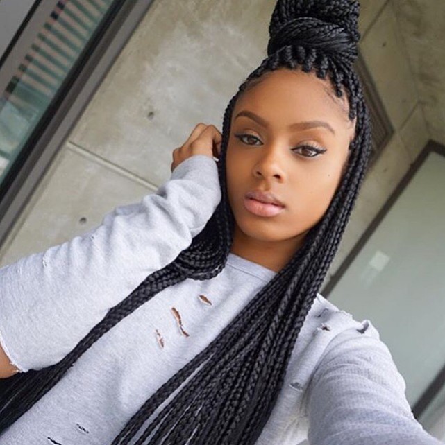Box Braid Hairstyle for Black Women