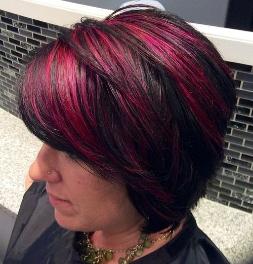 Black and Red Hairstyle