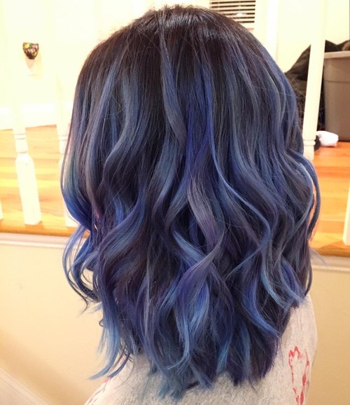 Purple and Blue Curls