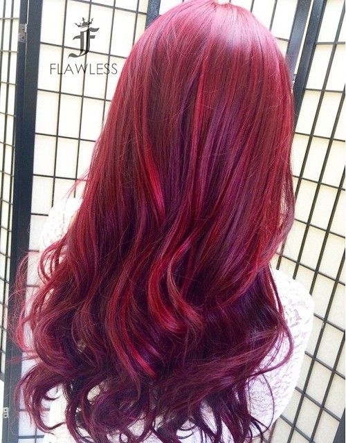 Purple and Red Hair