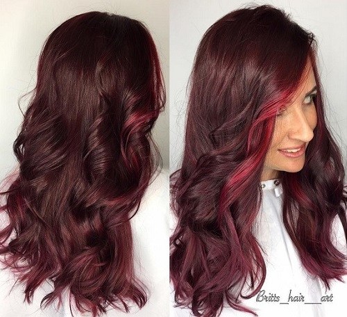Red Highlighted Hair