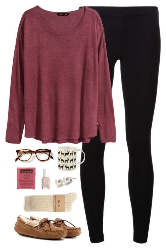 Red Tee and Black Legging