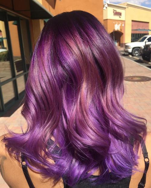 Sleek Purple Hair