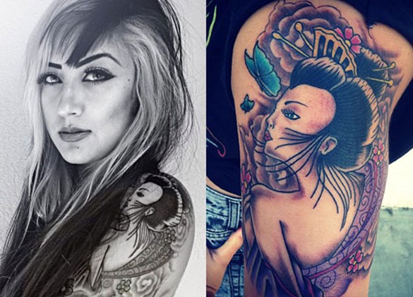 Allison Green arm tattoos