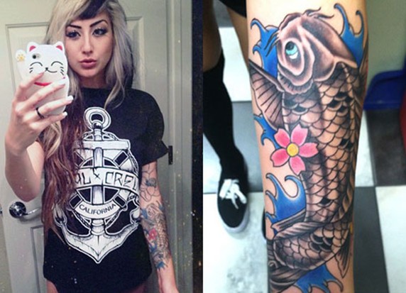 Allison Green koifish tattoo