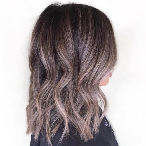 Chocolate Hair with Sliver Highlights