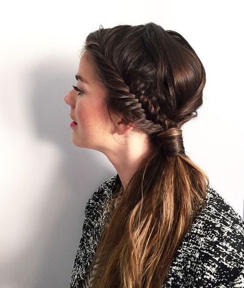 Side Ponytail and Side Braid