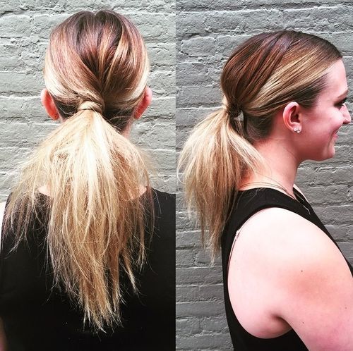 Simple Ponytail for Highlighted Hair