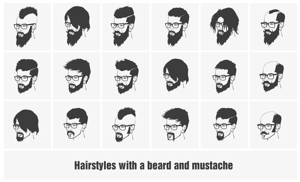 Men Hairstyles with Beards and Mustaches