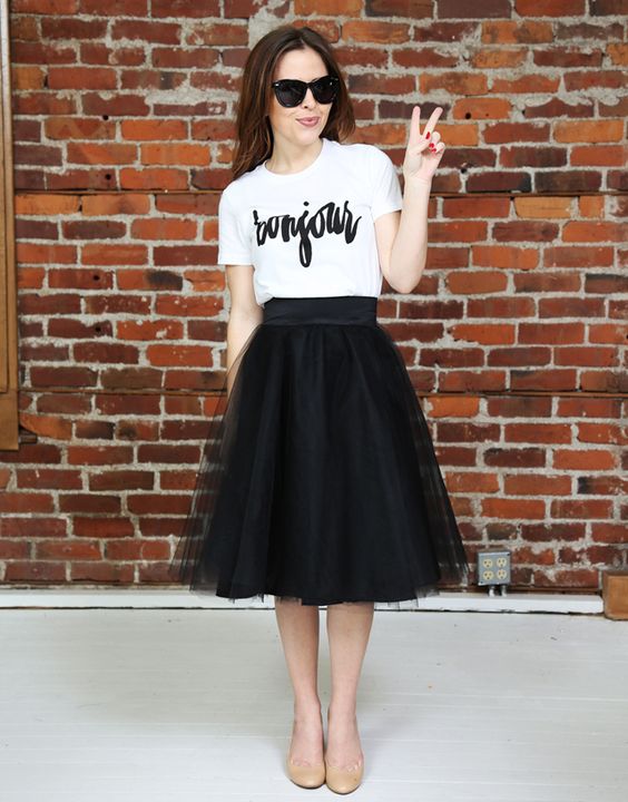 Tutu skirt and shirt top