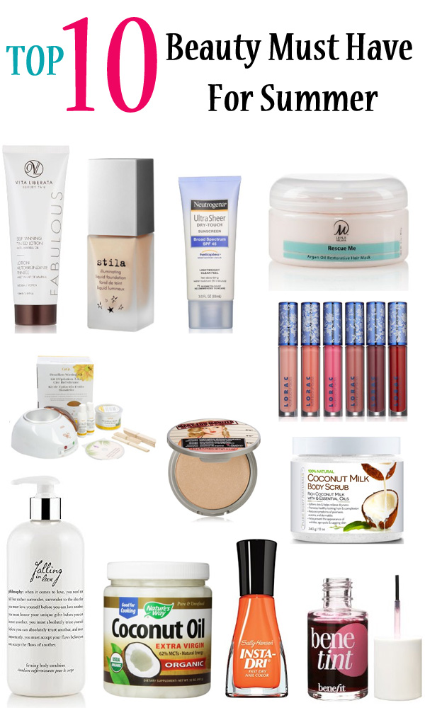 Top 10 Beauty Must Have For Summer - Summer Beauty Products 2017