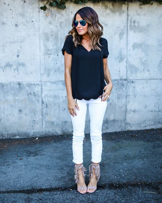 Easy Black and White Outfit via