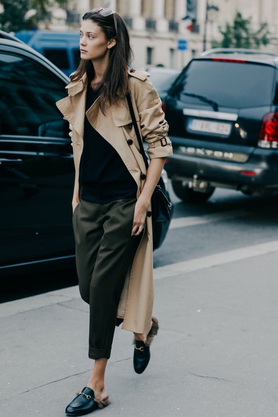 Casual Trench Coat Style via