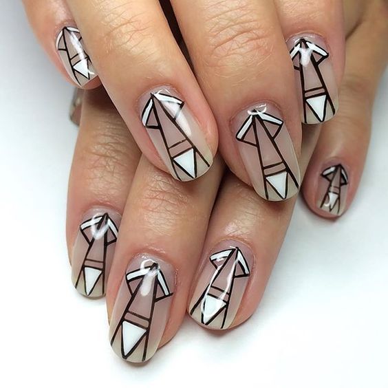 Cute Geometric Nails via