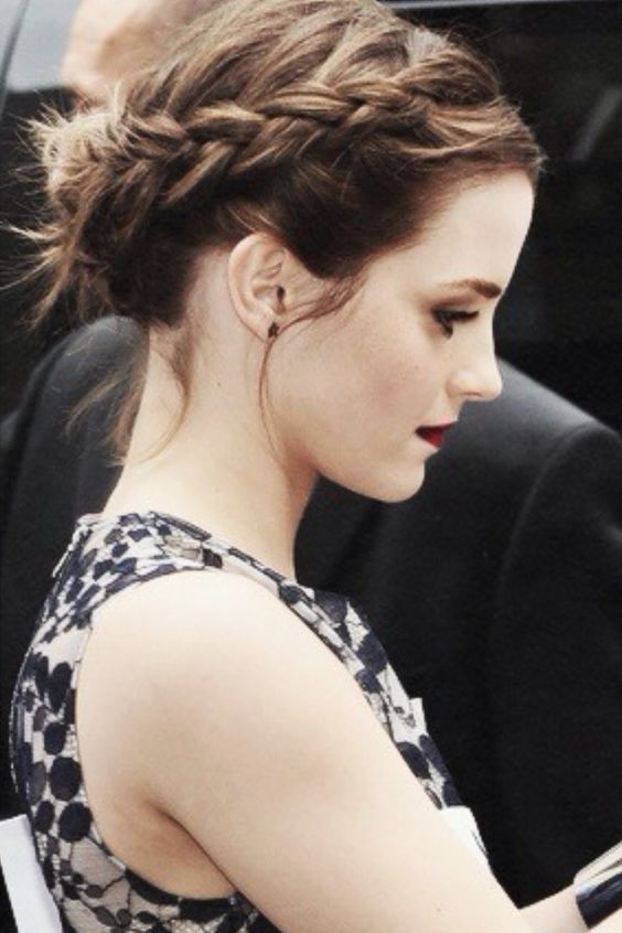 Emma Watson Crown Braid via