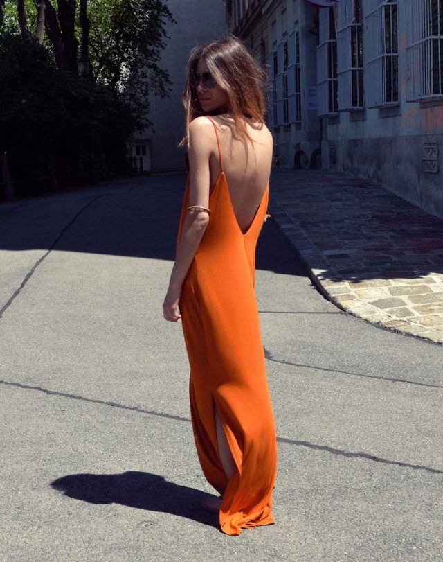 Orange Long Dress via