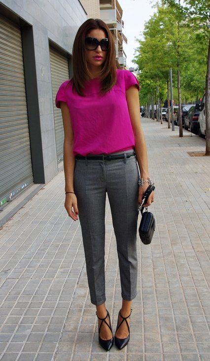 20 Office Outfits with Cropped Pants for Early Fall - Pretty Designs
