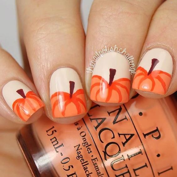 Pumpkin Nails via
