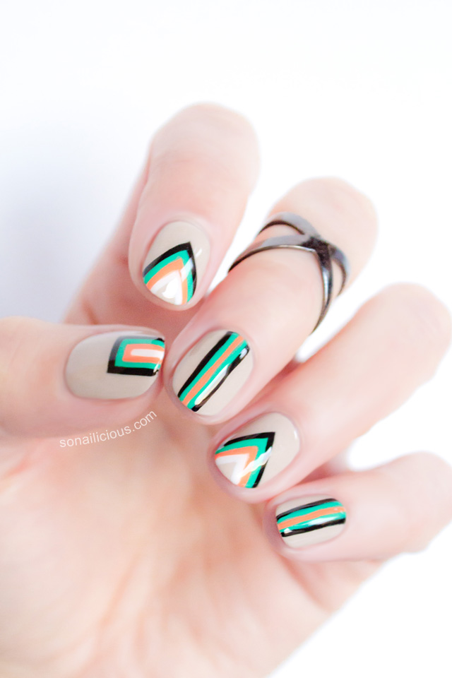 Striped Nails via
