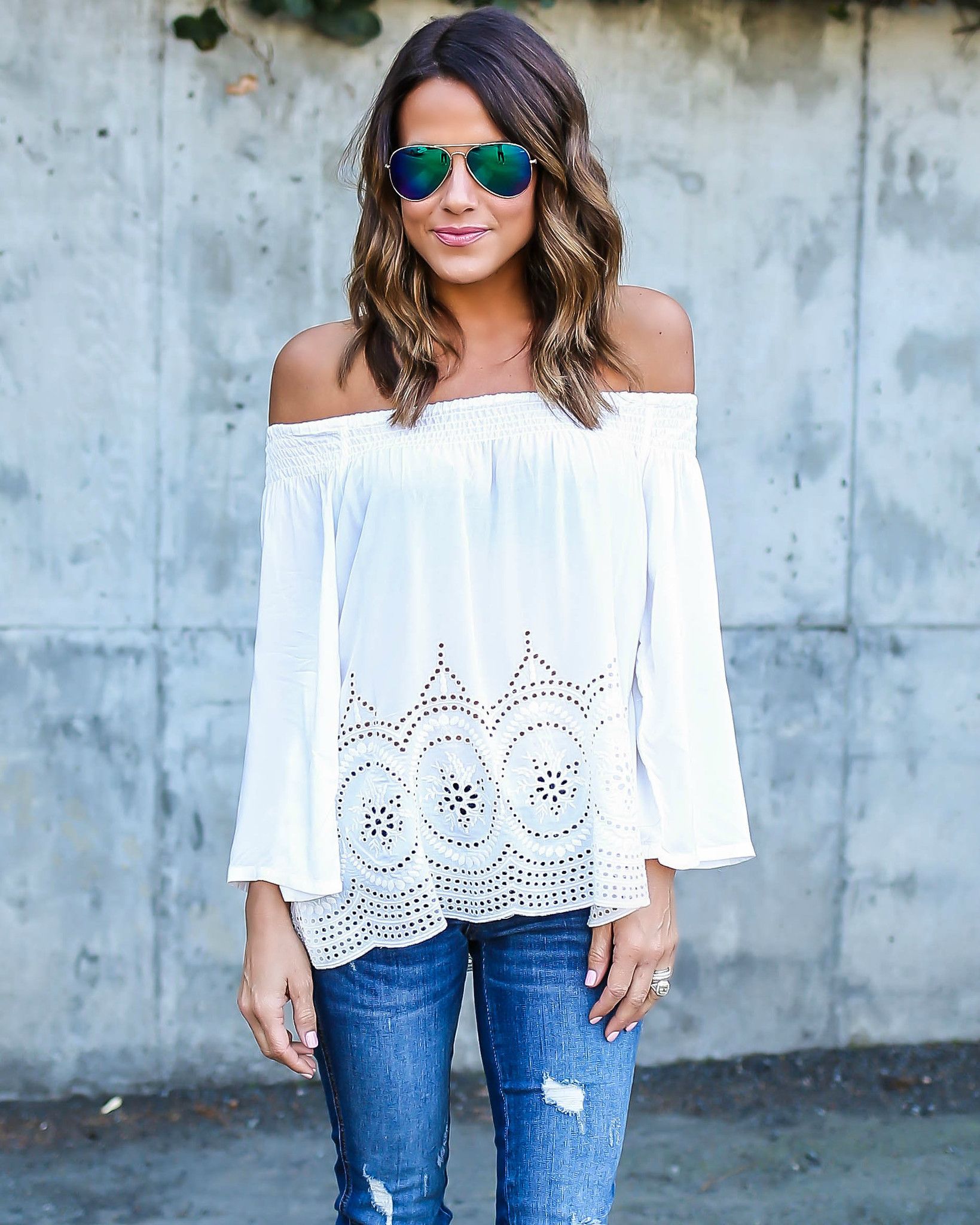 How to Pull Off Off The Shoulder Shirts - Pretty Designs