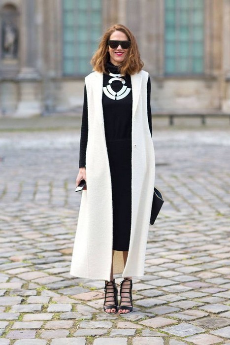 black-and-white-outfit-with-long-vest via