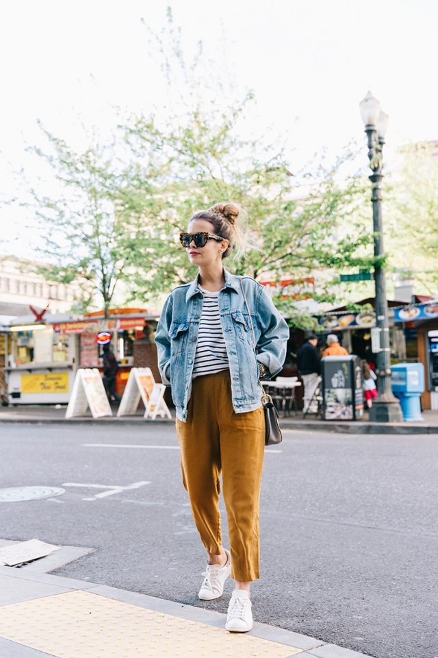 yellow leggings outfit