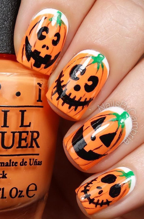 20 Cool Easy Halloween Nail Art Ideas Halloween Nail Designs