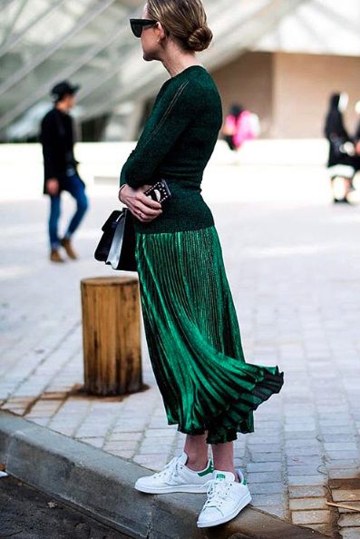 green-top-and-green-metallic-skirt via
