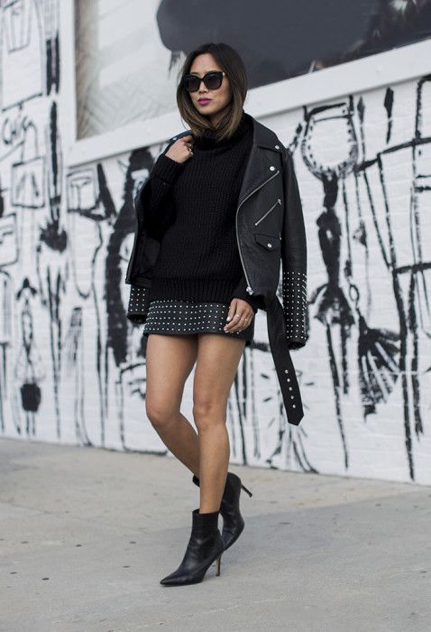 studded-leather-jacket-and-studded-skirt via