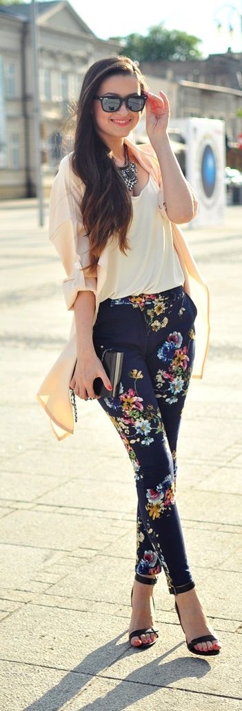 beige-top-and-floral-pants via