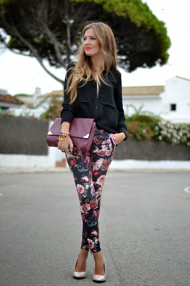 black-top-and-floral-pants via