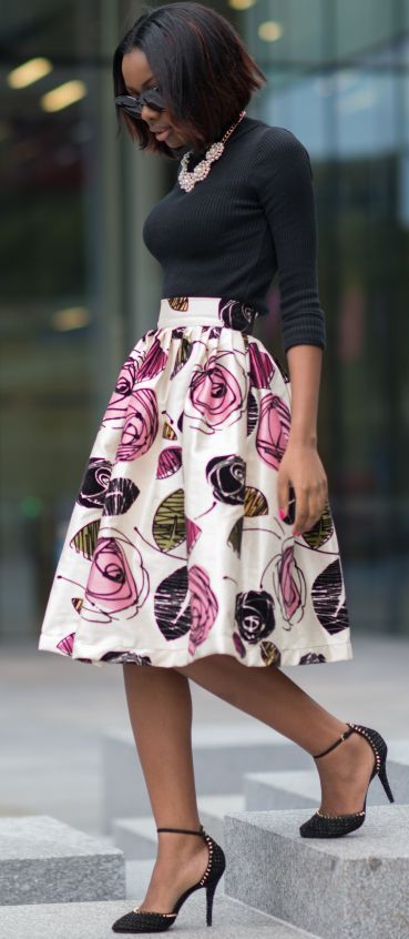 black-top-and-floral-skirt via