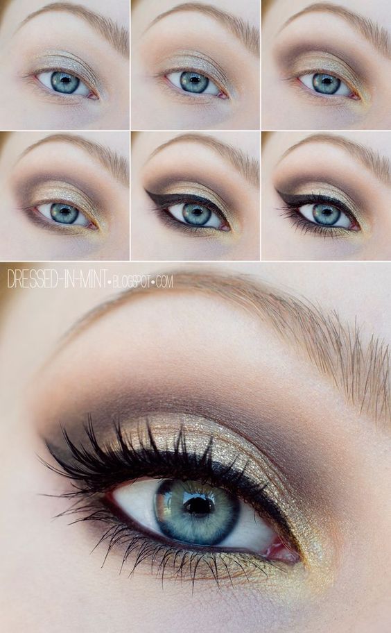 golden-eye-makeup via