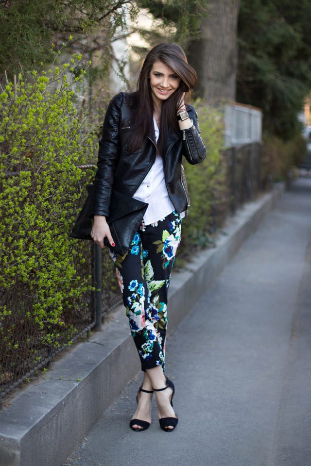 leather-jacket-and-floral-pants via