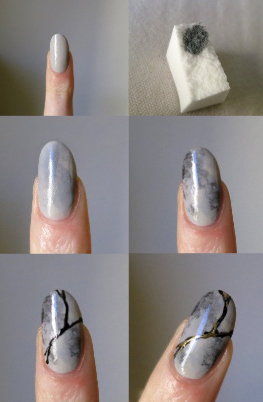 marble-nails-with-lines via