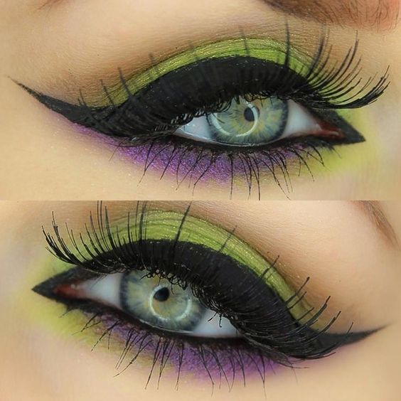 purple-and-green-eye-makeup via