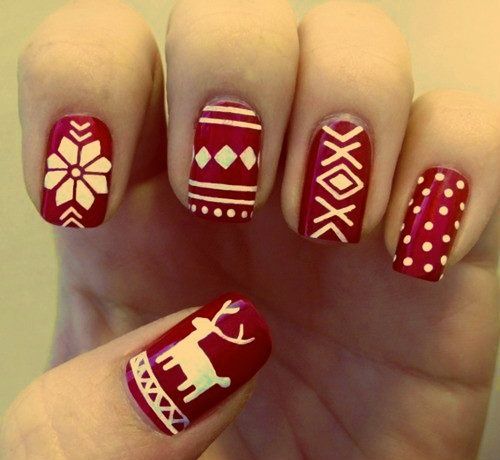 christmas-theme-nails via