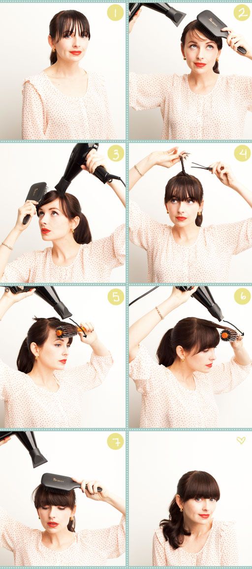 how-to-style-heavy-bangs via