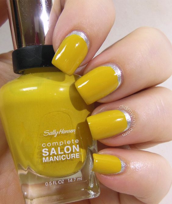 mustard-and-sliver-nails via