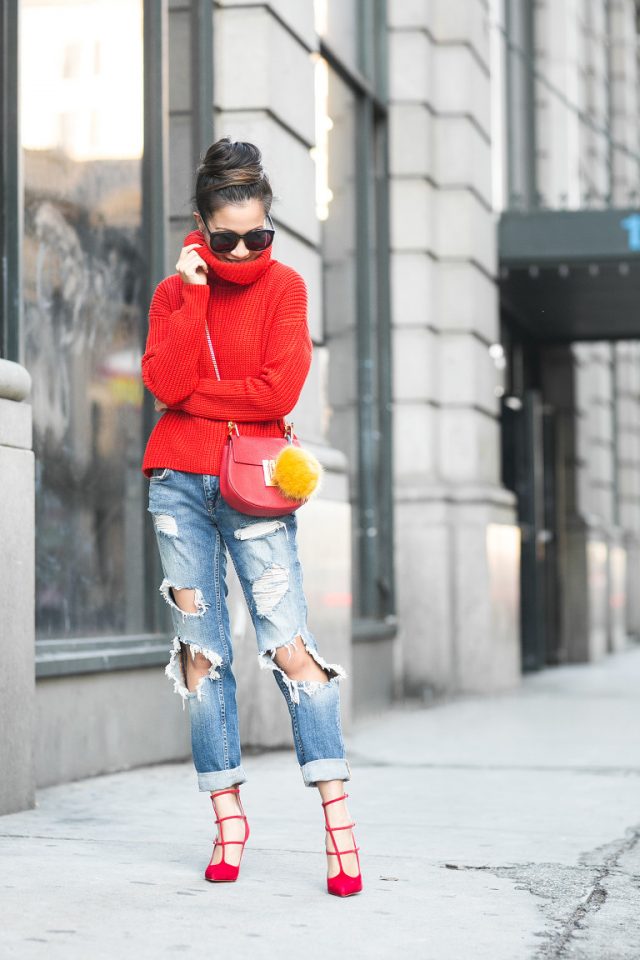 red-turtleneck-and-ripped-jeans via