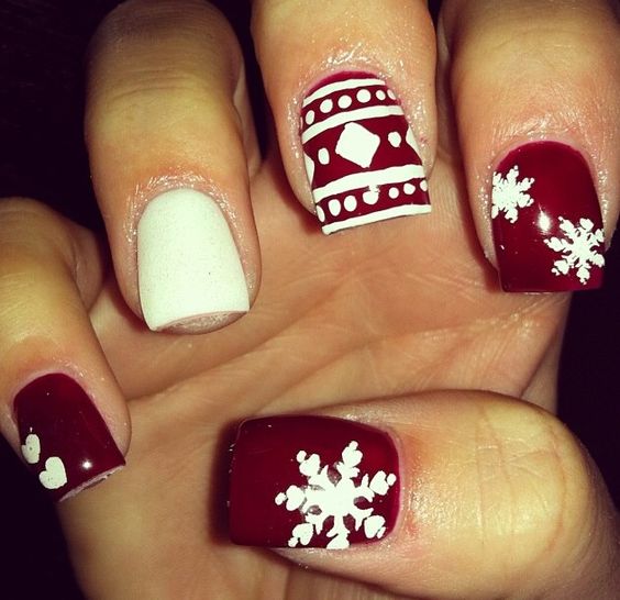 red-and-white-nails via