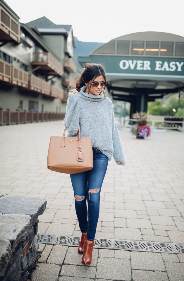 17 Ways to Wear Grey Sweater - Pretty Designs
