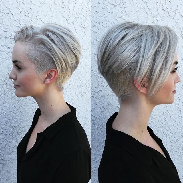 40+シックな短いヘアカット：人気の短いヘアスタイル