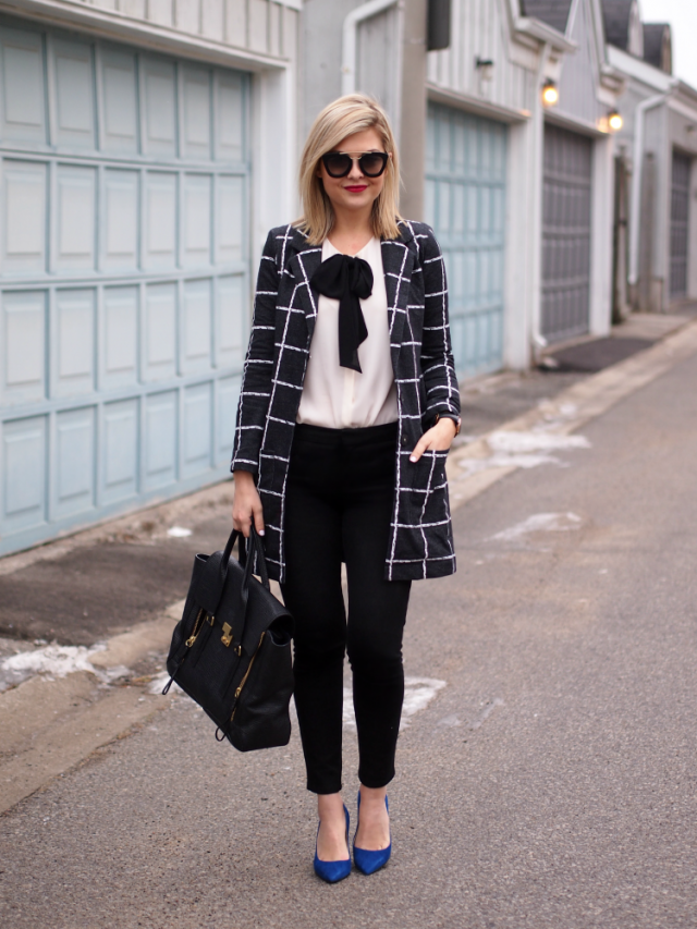 black and white check pants outfits