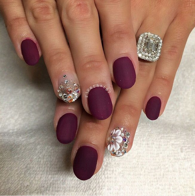 30 Amazing Burgundy Nail Designs for Women 2018